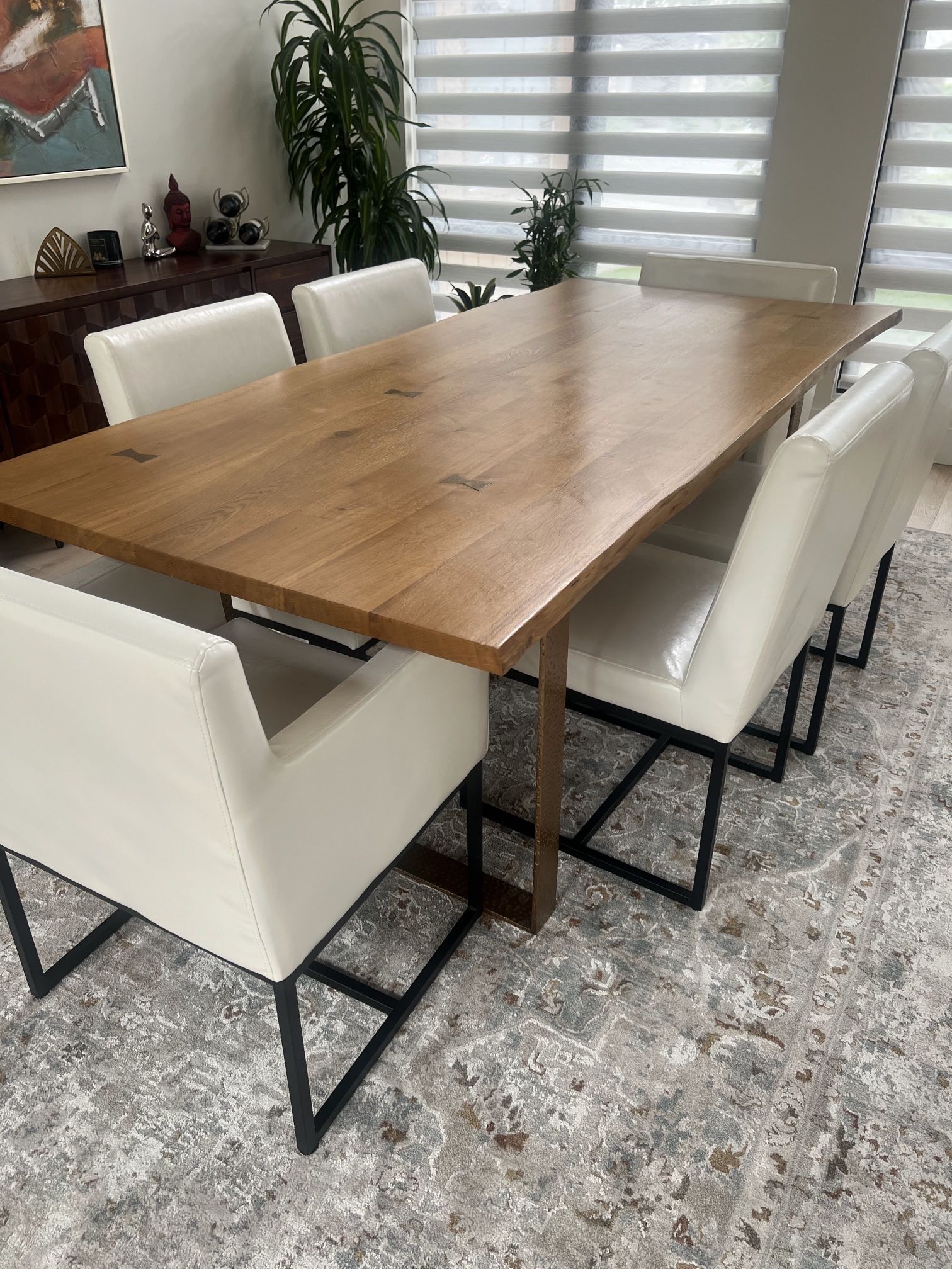 Selling Anthropologie Smoked Oak Dining Table