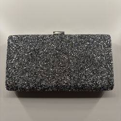 Silver Sparkly Prom Clutch