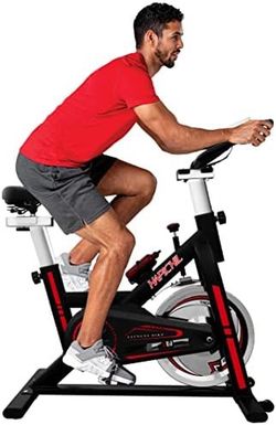 Exercise Bikes Indoor Cycling Stationary bike with 35lbs Flywheel, LCD Monitor, Tablet Holder & Comfortable Seat Cushion for Home Workout Cardio Train