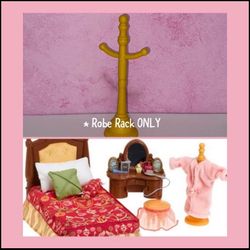 Fisher Price Loving Family Dollhouse Furniture Parents Bedroom Doll Coat Stand Rack Replacement