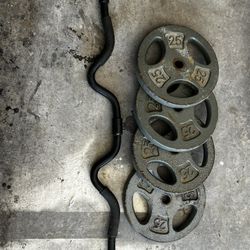 Plates and curl Bar 