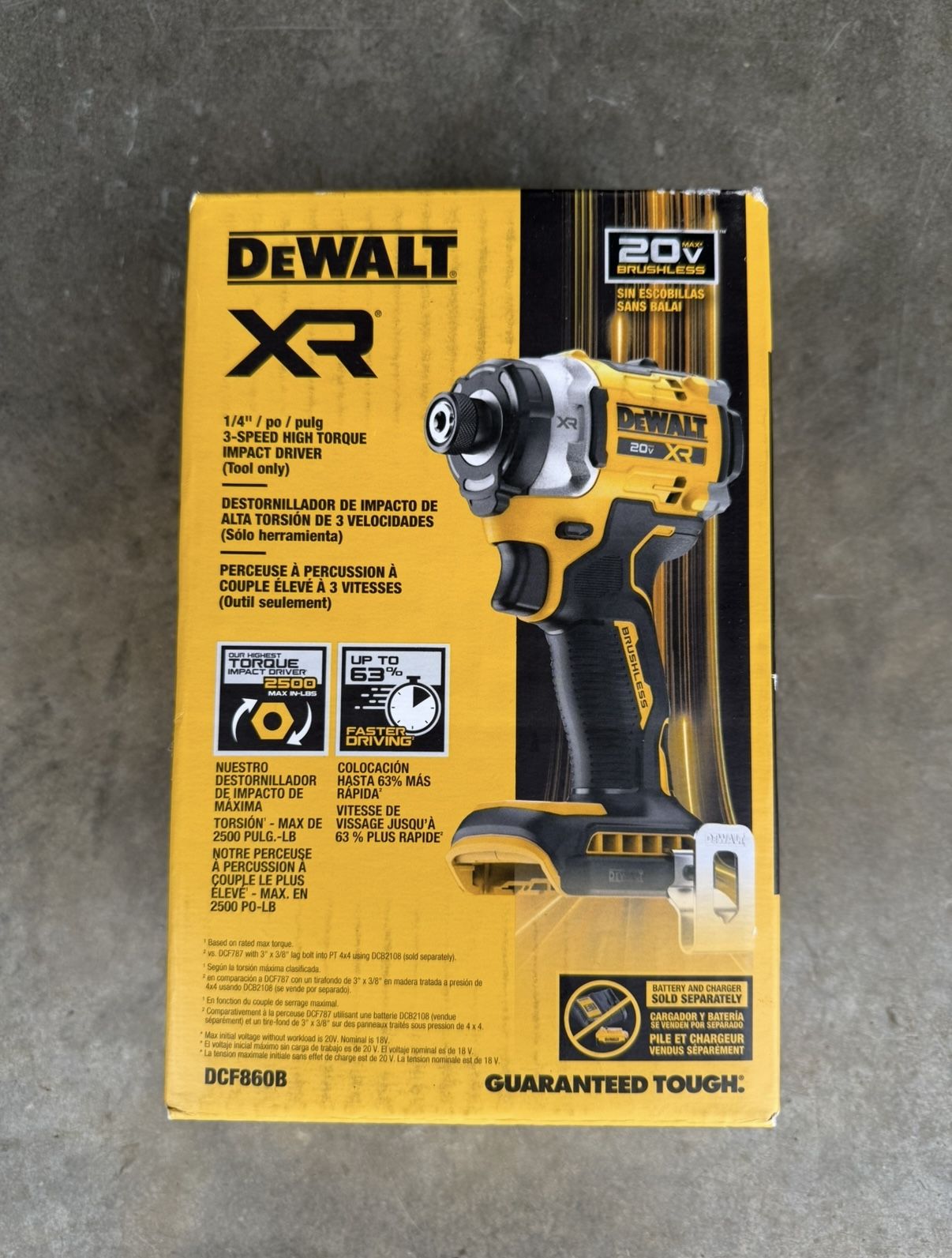 DEWALT 20V MAX XR Cordless Impact Driver (Tool Only) Model # DCF860B 219+ tax at Home Depot This 20V MAX XR 3-Speed High Torque Impact Driver is eng