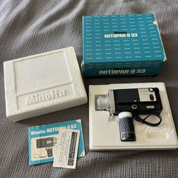 Minolta Autopak-8 S3 Super 8 Camera With Original Box