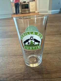 Rare! Thirsty Planet Austin Brew Gorilla Run TX  Glass 1/31/2015