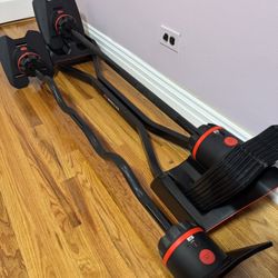 BowFlex SelectTech Adjustable Barbell with Curl Bar