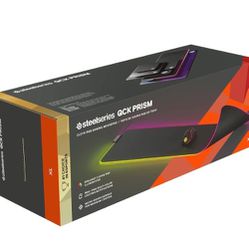 SteelSeries QcK Prism Cloth XL Gaming Mouse Pad, 2 Zones, RGB Illumination, 3.5 x 11.8 x 0.1 inches (9 x 30 x 0.4 cm), Black

