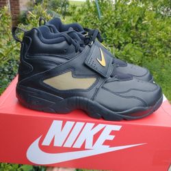 New Nike Air Diamond Turf Premium Men Size 12 Black And Gold