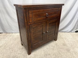 Rustic Distressed Warm Wood 2 Door Console Cabinet