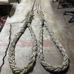 Big Boat Rope 28 Feet Long 9 Inches Round Loop End’s Are 4 Feet Long 