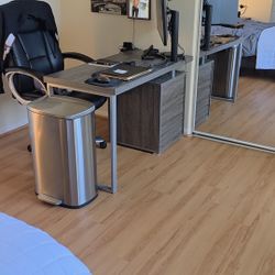 3 Drawer Weathered Grey Desk - 48" W X 24" D X 30" H