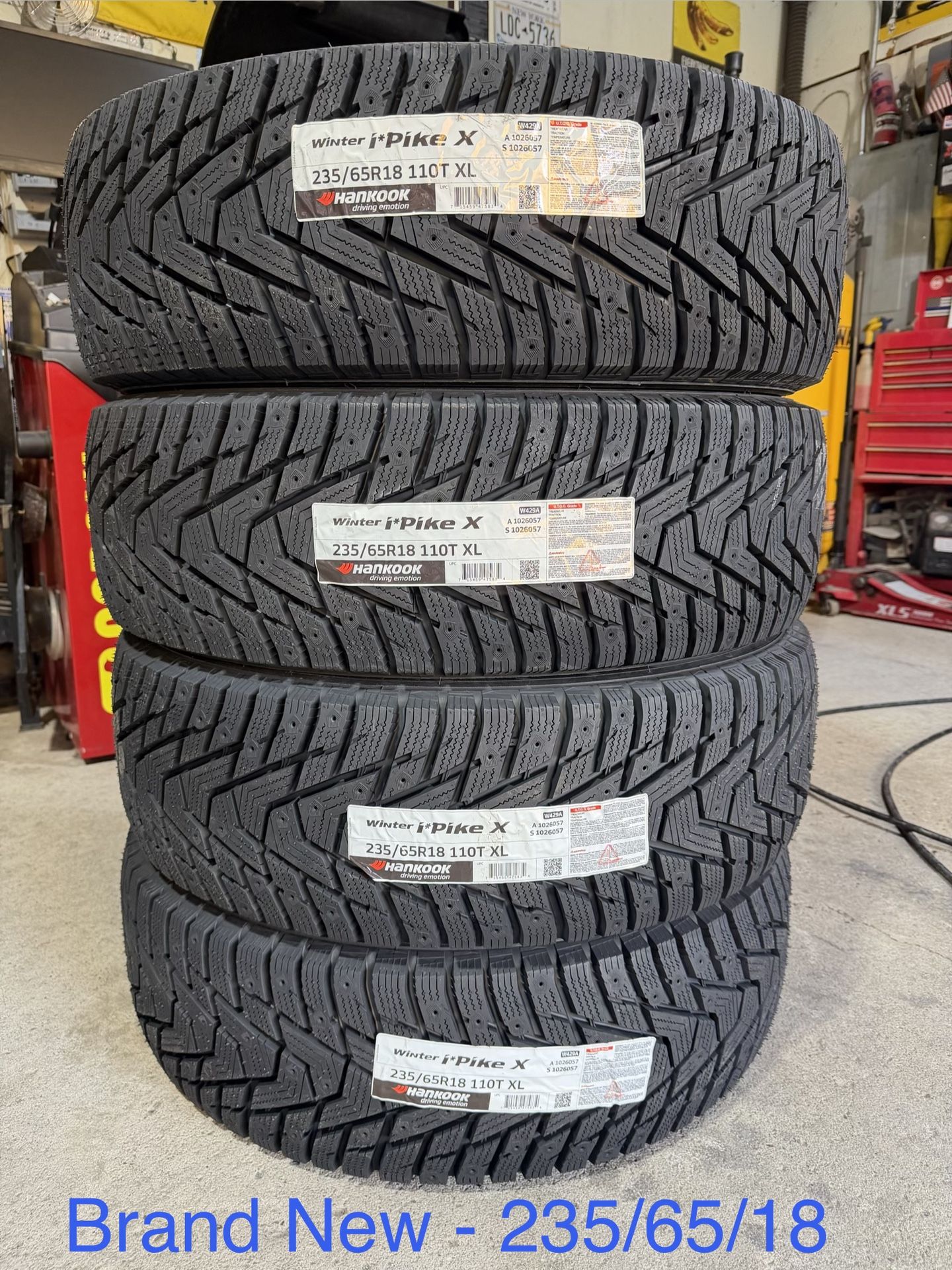 (4) - 235/65/18 Hankook Winter iPike X Snow Tires