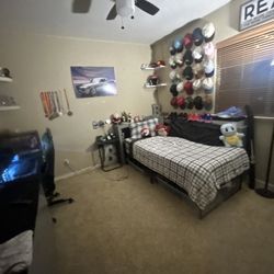Twin Bed Set W/under Storage And Shelving