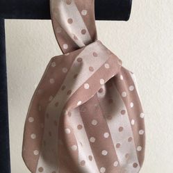 Brown Polka Dot Wristlet 