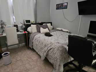 Sturdy bed frame and mattress -full size