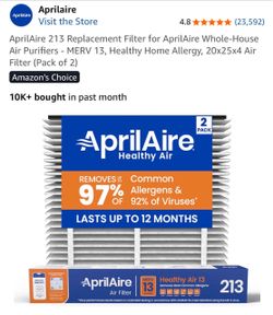 AprilAire 213 MERV 13 Air Filter 1 pack