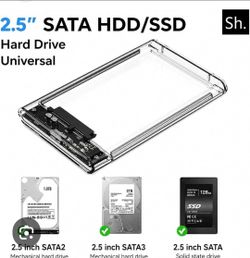Orico 2.5 in SATA HDD/SSD Clear External Hard Drive Enclosure Case