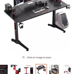 Vitesse 63inch Gaming Desk With Head Phone Holder And Cup Holder 