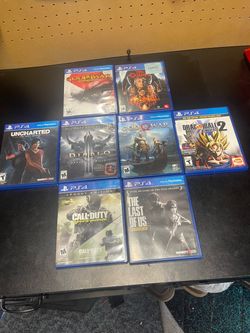 Play Station 4    games  in Excellent Condition