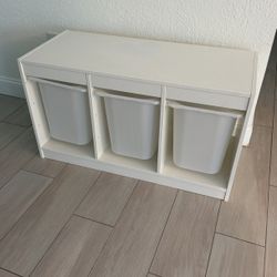 White Storage Organizer with 3 Bins