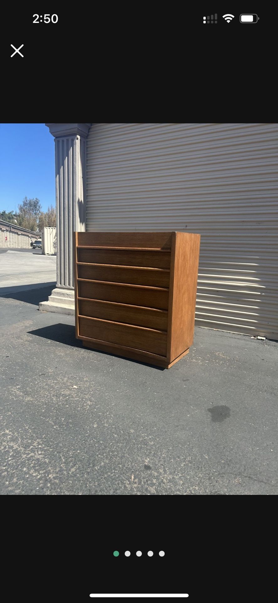 Mid Century Modern Solid Wood Highboy Dresser