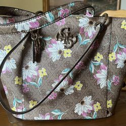 Guess Floral Brown Bag