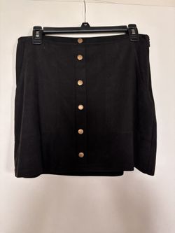 Suede Black Skirt