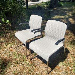 TWO VERY NICE MATCHING LOBBY CHAIRS 