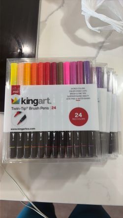 King Art - Twin-Tip Brush Pens 24 each pack/ 5 packs