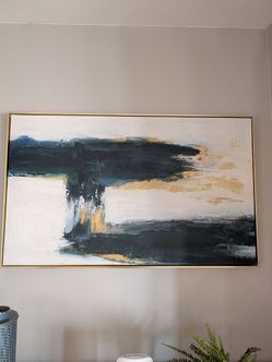 Framed Through Time Glitter & Foiled Canvas Wall Art, 31x51
