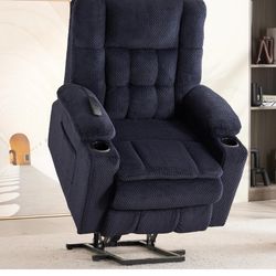 Electric Recliner Chair, Power Lift Recliner Chair for Elderly, Adjustable Sofa Recliner with Massage and Heat for Living Room with USB/Type C Port/Cu