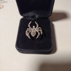 Vtg Sterling Silver Spider Ring