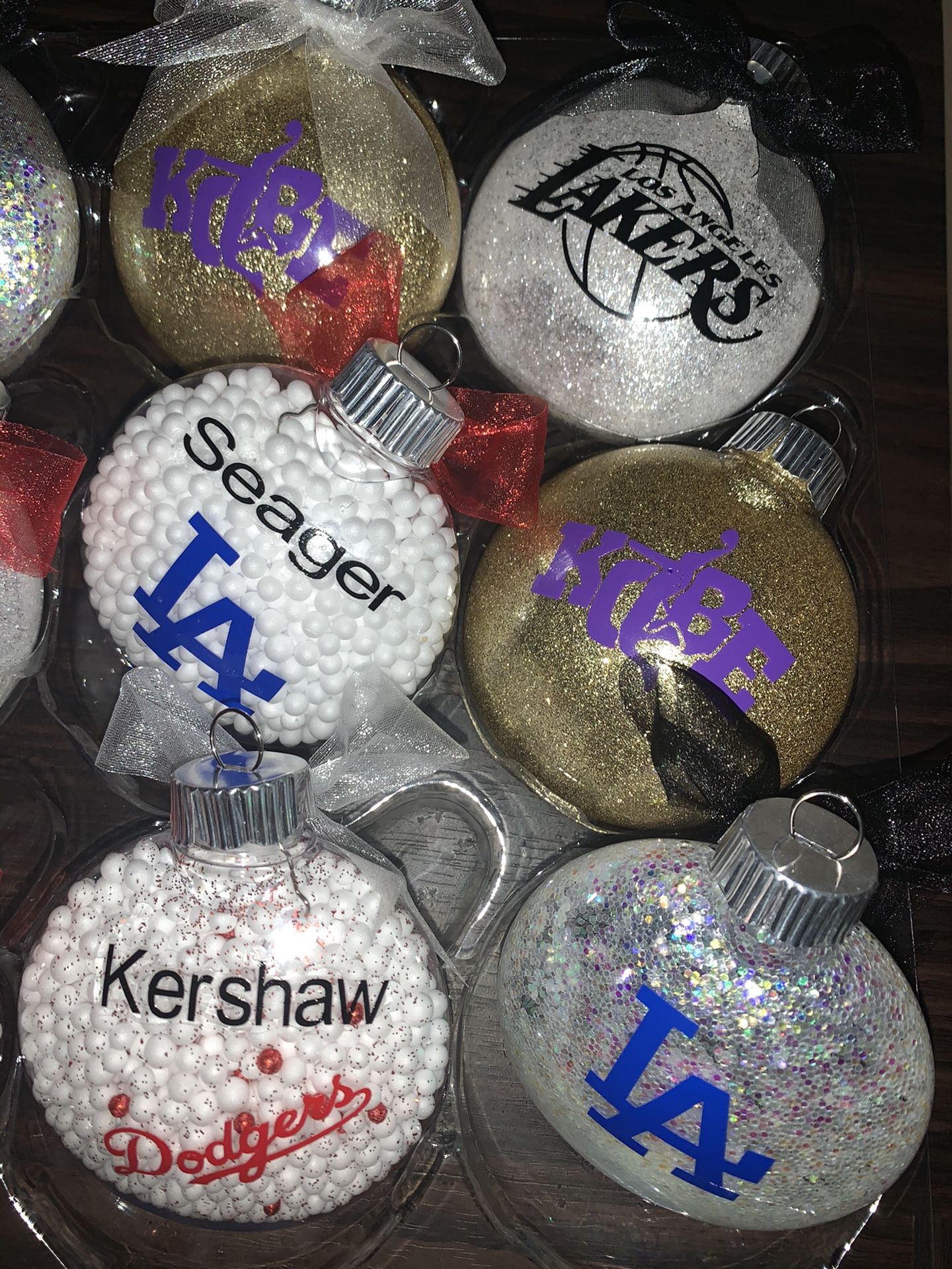 Dodgers and Christmas ornaments