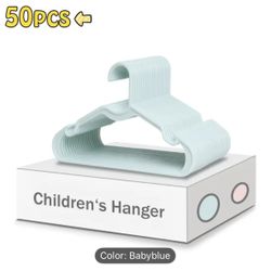 Baby Hangers Blue 5 Packs Of Ten Hangers. 