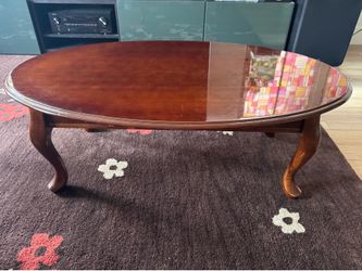 Oval Wood Coffee Table