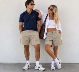 Ralph Lauren Polo Ralph Lauren Classic Fit Pleated 9" Khaki Chino Shorts Men's 32 or unisex