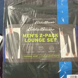 Men’s 2pack Lounge Set(thermal Shirt /1 Pair Fleece Pants)