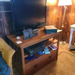 TV Stand Table With Drawer Mission Style