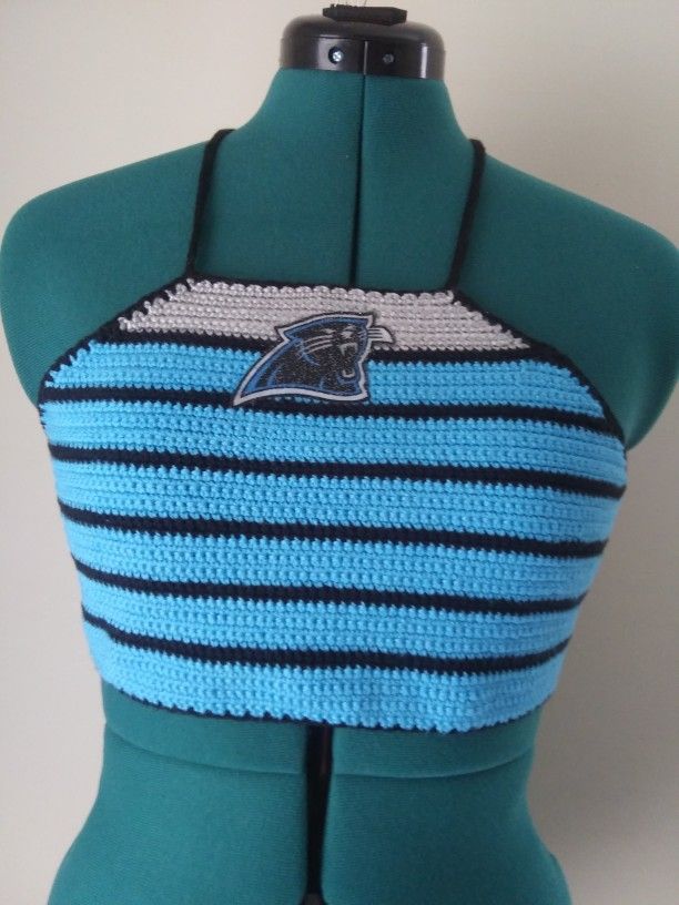 ***NEW*** LisaG7 CAROLINA PANTHERS INSPIRED CROP TOP CT126