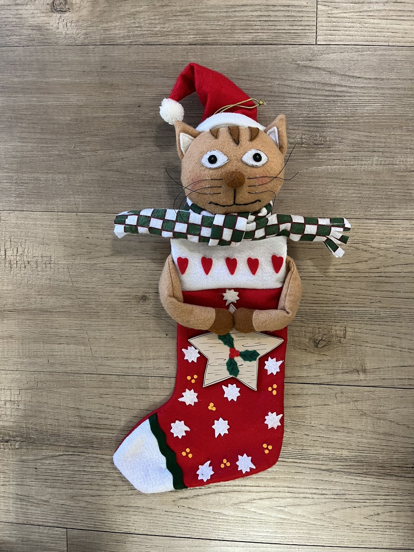 Vintage 3D Cat Stocking