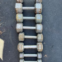 5-20lb Hex Iron Dumbbell Set Weights 