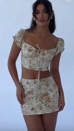 Peppermayo floral corset-style mini set, Size 4