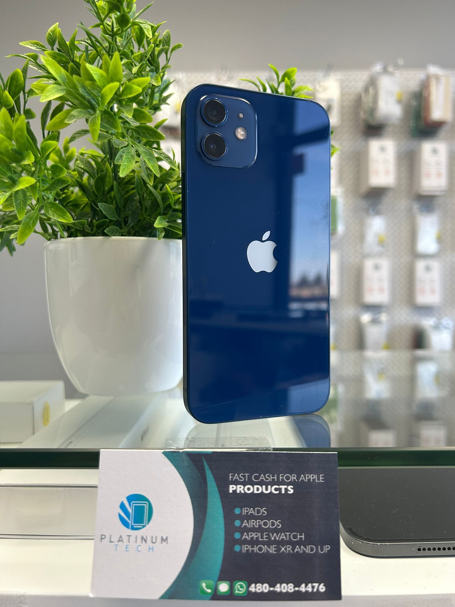 iPhone 12 Unlocked 64Gb Blue Like New AirPods For Free !