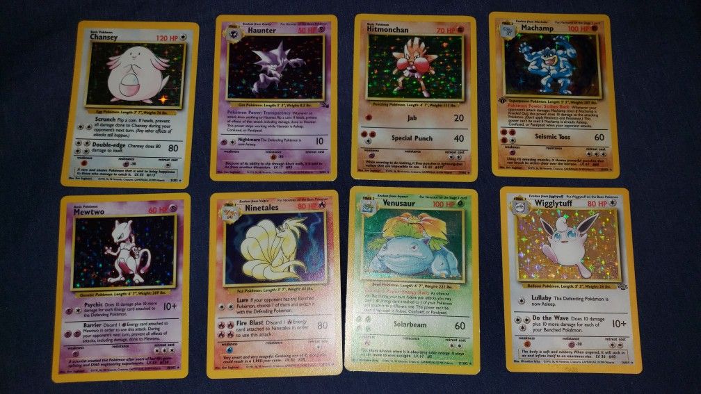 All holo pokemon cards out of #102 edition