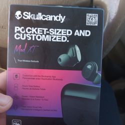 Skullcandy Mod XT True Wireless Earbud Headphones with Microphone, True Black