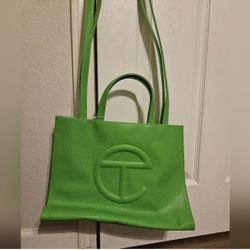 Telfar Medium Highlighter Green Bag