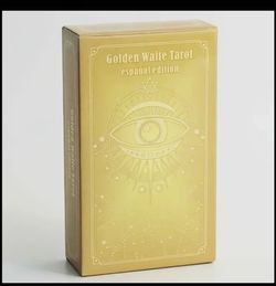 Golden Tarot Cards - Spanish Edition, Mystical Artwork with Celestial Symbols, Durable Paper Material, Ideal for Divination and Fortune Telling, Fortu