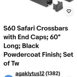 Surco AS60 Safari Crossbars with End Caps; 60" Long; Black Powdercoat Finish; Set of TwoLPNRRIM(contact info removed) 