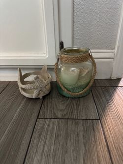 Coastal Beach Candle Holder Set