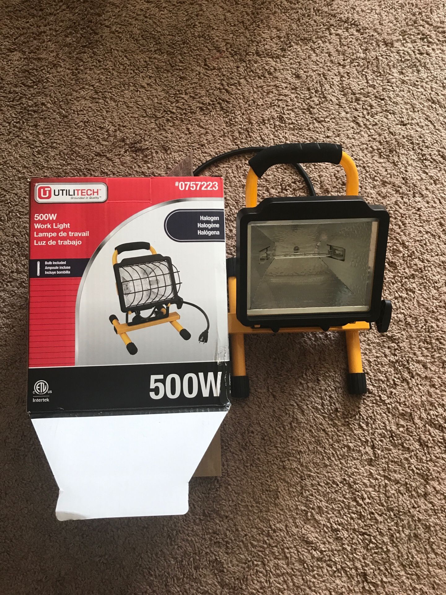 500W halogen work light