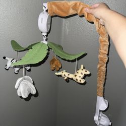 Safari Animals Baby Musical Crib Mobile